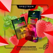 Табак Spectrum Hard Basil Strawberry (Клубника Базилик) 40г Акцизный